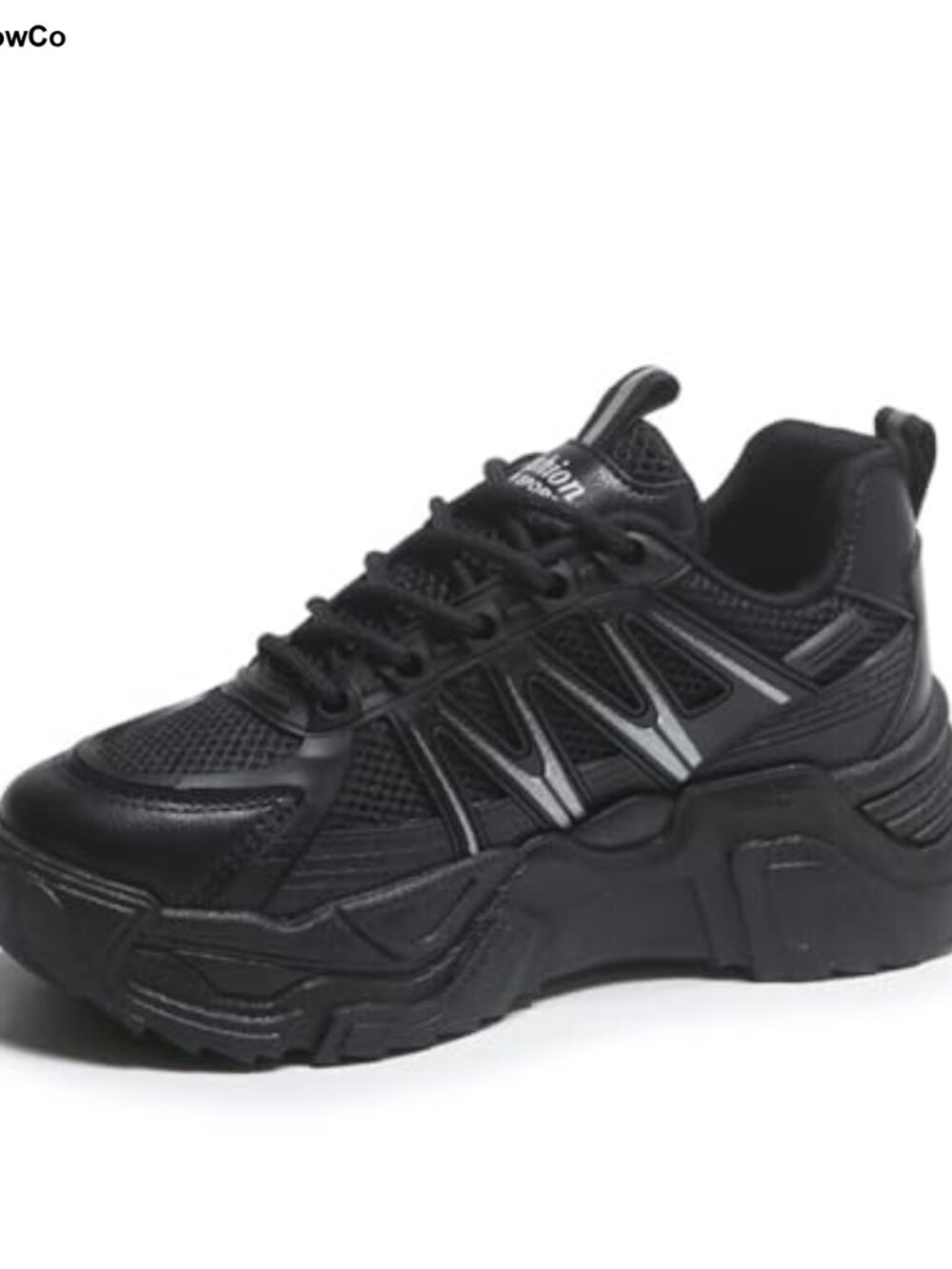 Platform Walking Sneakers Mesh Lace-Up Athletic Shoes Cushioned